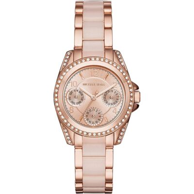 Michael Kors Ladies Mini Blair Rose Gold Watch - MK6175